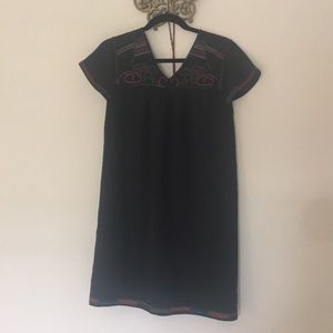 Embroidered 100% silk Madewell dress.